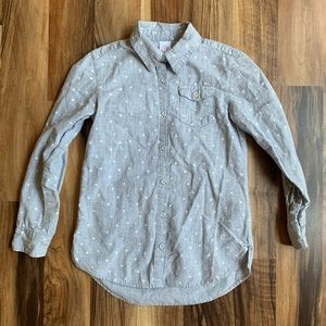 Girls Cat & Jack Button Up Long Sleeve Top